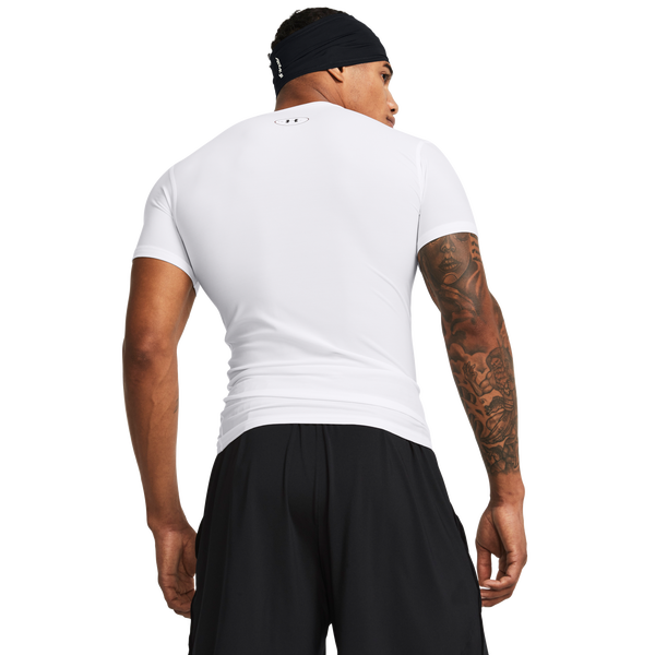 Under Armour Heatgear OG Compression Short Sleeve - Men's - White/Black - Image 5