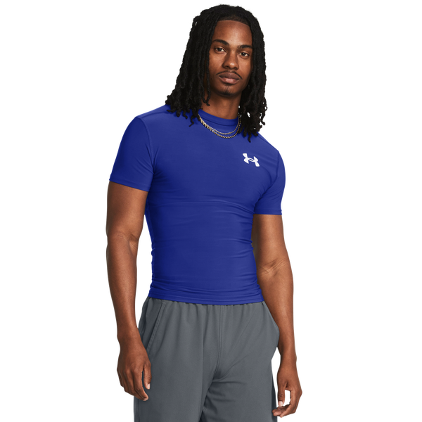 Under Armour Heatgear OG Compression Short Sleeve - Men's - Royal/White - Image 4