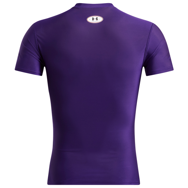 Under Armour Heatgear OG Compression Short Sleeve - Men's - Purple/White - Image 2