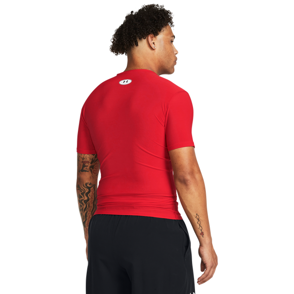Under Armour Heatgear OG Compression Short Sleeve - Men's - Red/White - Image 2