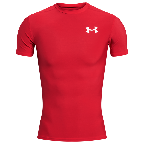 Under Armour Heatgear OG Compression Short Sleeve - Men's - Red/White - Image 3