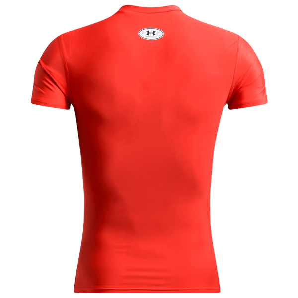 Under Armour Heatgear OG Compression Short Sleeve - Men's - Dark Orange/White - Image 2