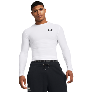 Under Armour Heatgear OG Compression Long Sleeve - Men's - White/Black