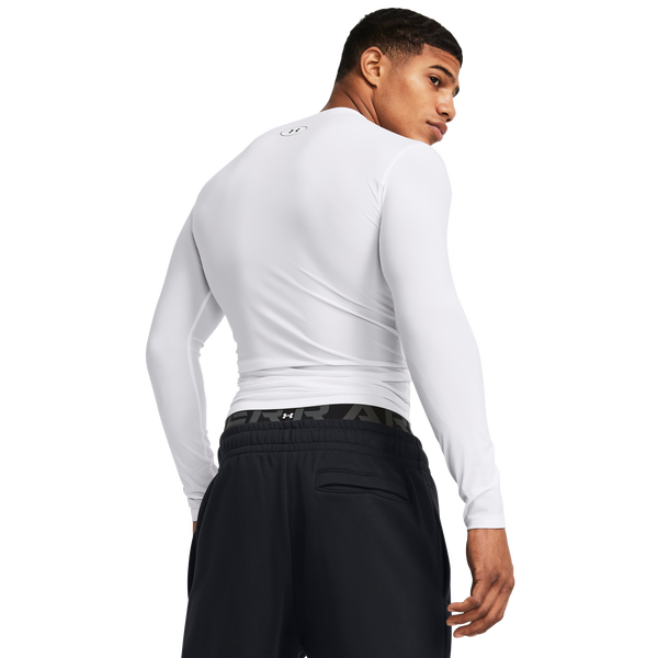 Under Armour Heatgear OG Compression Long Sleeve - Men's - White/Black - Image 2