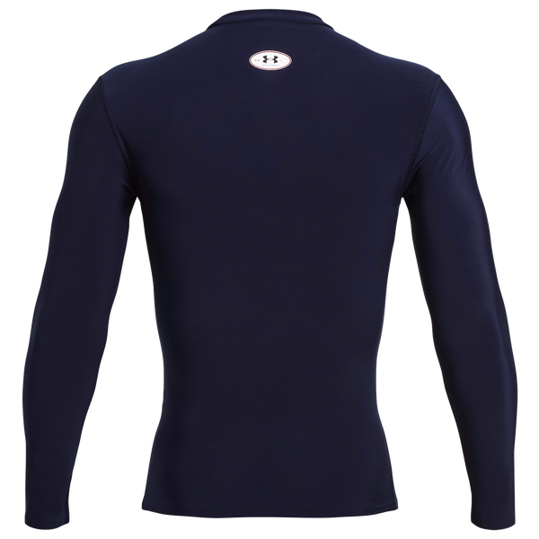 Under Armour Heatgear OG Compression Long Sleeve - Men's - Midnight Navy/White - Image 4