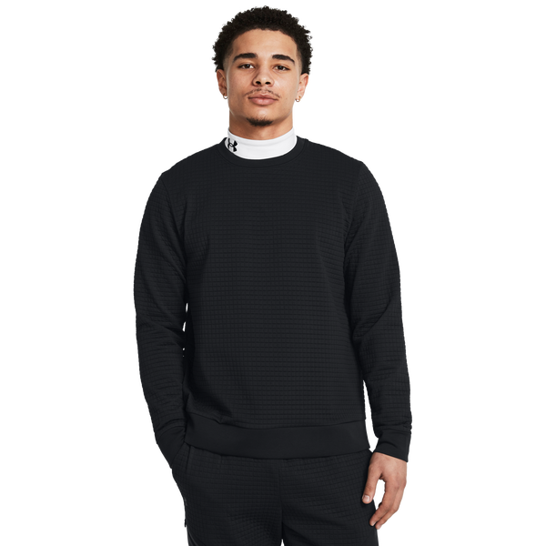 Under Armour Unstoppable Fleece Grid Crew - Men's - Black/Black
