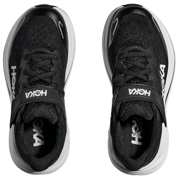 HOKA Clifton 10 - Boys' Preschool - Black/White - Image 4