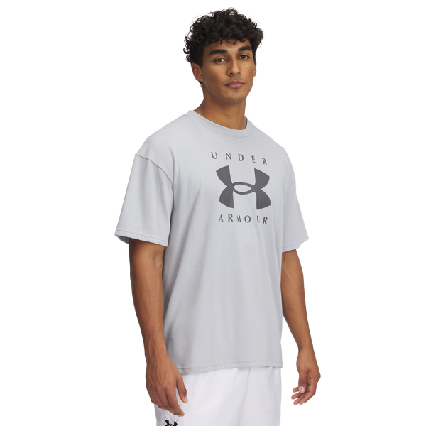 Under Armour Heavyweight Oversized Branded S/S T-Shirt - Men's - Mod Grey/Castlerock