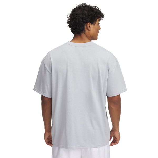 Under Armour Heavyweight Oversized Branded S/S T-Shirt - Men's - Mod Grey/Castlerock - Image 2
