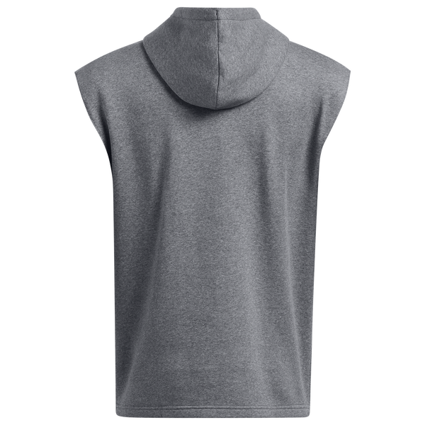 Under Armour Icon Fleece Sleeveless Hoodie - Men's - Pitch Grey/White - Image 4