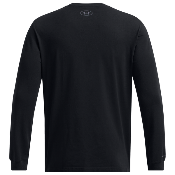 Under Armour Icon Charged Cotton Long Sleeve - Men's - Ultimate Black/Castlerock - Image 2