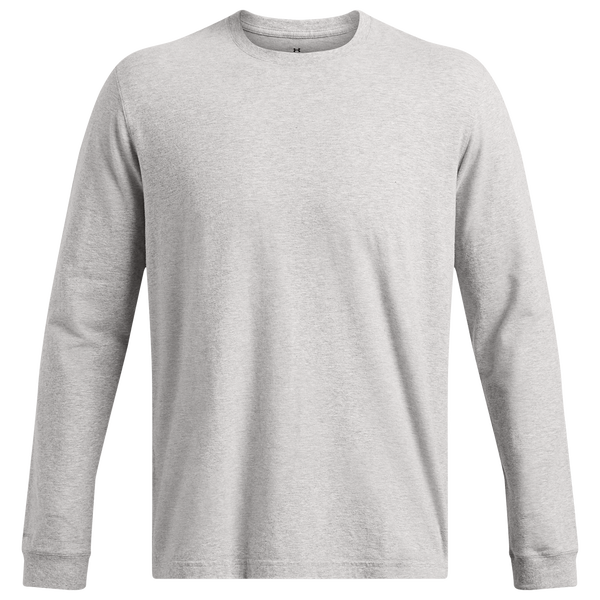 Under Armour Icon Charged Cotton Long Sleeve - Men's - True Gray Heather/True Gray Heather