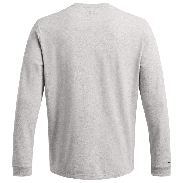 Under Armour Icon Charged Cotton Long Sleeve - Men's - True Gray Heather/True Gray Heather - Image 2
