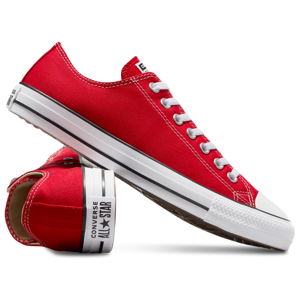 Converse All Star Low Top - Men's - Bright Red/White - Image 7