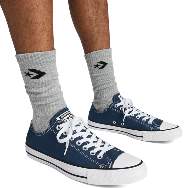 Converse All Star Low Top - Men's - White/Navy - Image 9