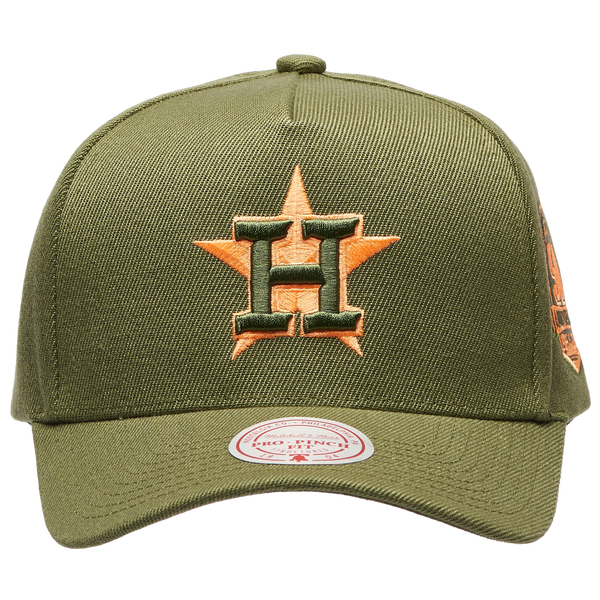 Mitchell & Ness Astros Neon Pop Pro Pinch Cap - Adult - Olive - Image 2