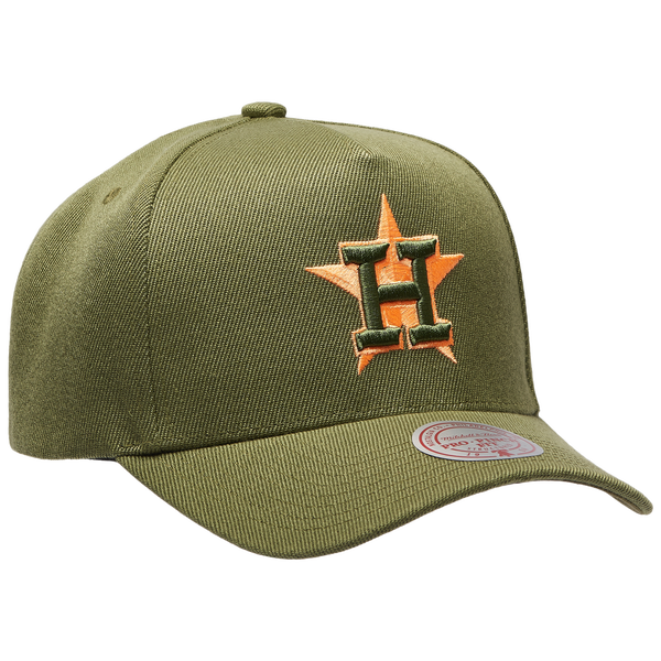 Mitchell & Ness Astros Neon Pop Pro Pinch Cap - Adult - Olive - Image 3