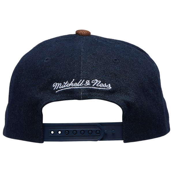 Mitchell & Ness Yankees Denim Cord Pro Pinch Cap - Adult - Brown/Navy - Image 4