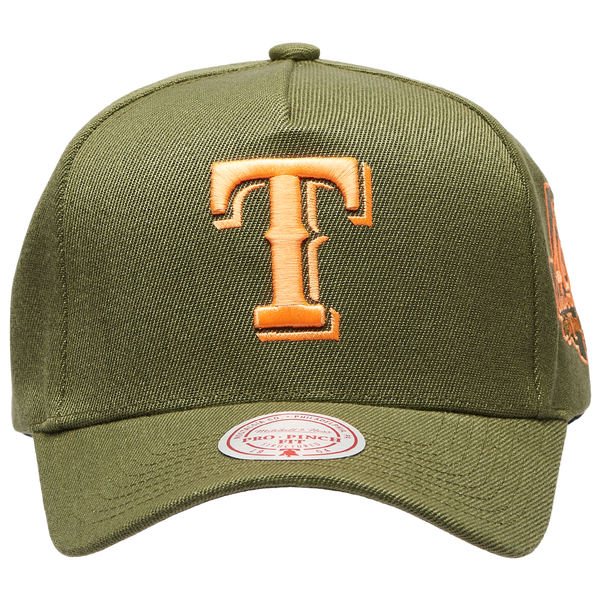 Mitchell & Ness Rangers Neon Pop Pro Pinch Cap - Adult - Olive - Image 2