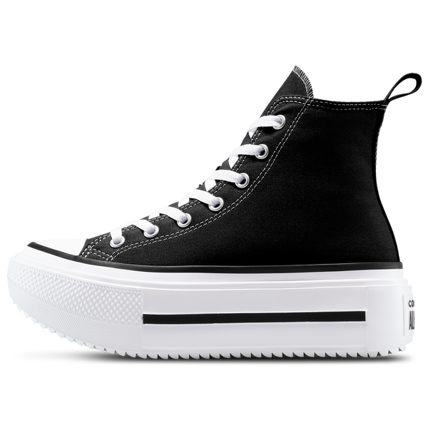Converse Chuck Taylor All Star Lift Double Stack - Girls' Grade School - Black/White - Image 2