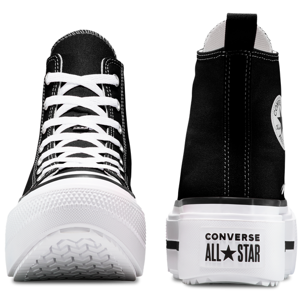 Converse Chuck Taylor All Star Lift Double Stack - Girls' Grade School - Black/White - Image 3