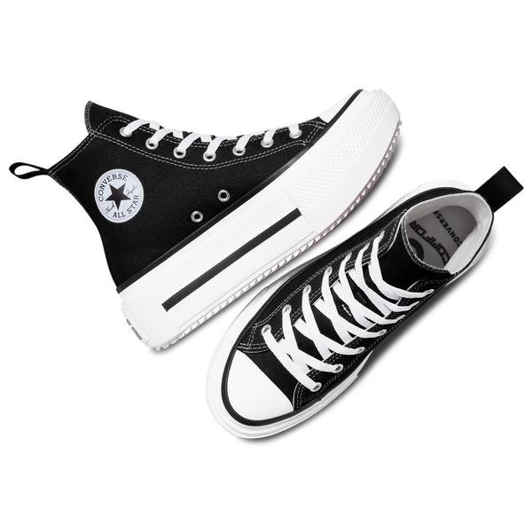 Converse Chuck Taylor All Star Lift Double Stack - Girls' Grade School - Black/White - Image 4