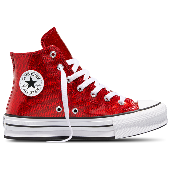 Converse Chuck Taylor All Star EVA Lift Hi - Girls' Grade School - White/Wine Red