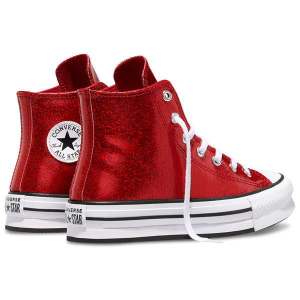 Converse Chuck Taylor All Star EVA Lift Hi - Girls' Grade School - White/Wine Red - Image 3