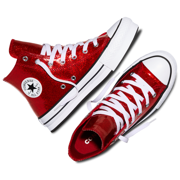 Converse Chuck Taylor All Star EVA Lift Hi - Girls' Grade School - White/Wine Red - Image 4