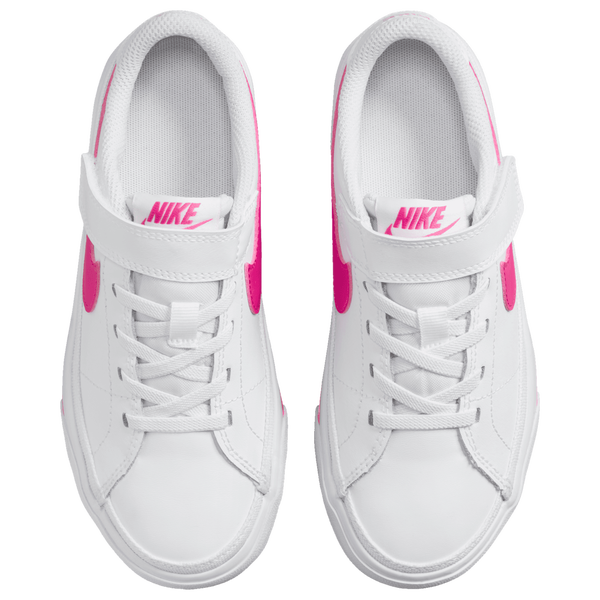 Nike Court Legacy - Boys' Preschool - White/Laser Fuchsia - Image 4