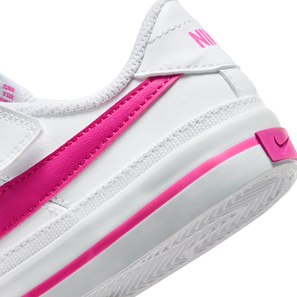 Nike Court Legacy - Boys' Preschool - White/Laser Fuchsia - Image 8