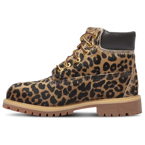 Timberland Premium 6" Waterproof Boots - Girls' Preschool - Medium Beige/Dark Brown - Image 2