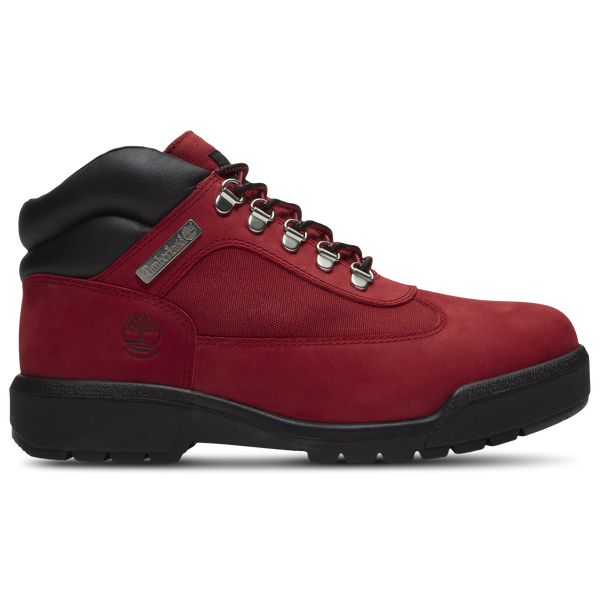 Timberland 6" Hairy Suede Chuka Field Boots - Men's - Black/Red