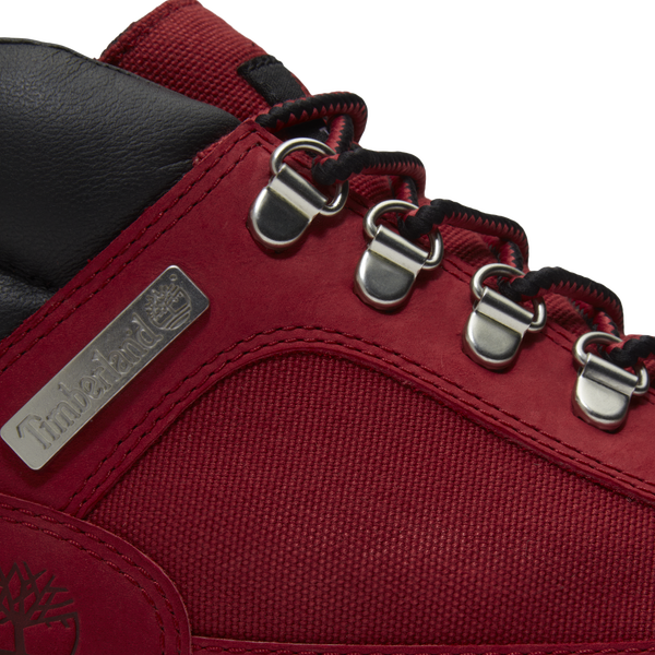 Timberland 6" Hairy Suede Chuka Field Boots - Men's - Black/Red - Image 8
