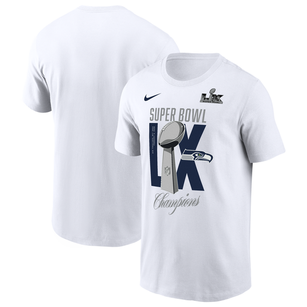 Nike Seahawks Trophy Short Sleeve T-Shirt - Men's - White
