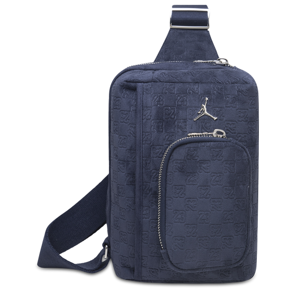 Jordan Suede Monogram Sling Bag - Navy/Navy