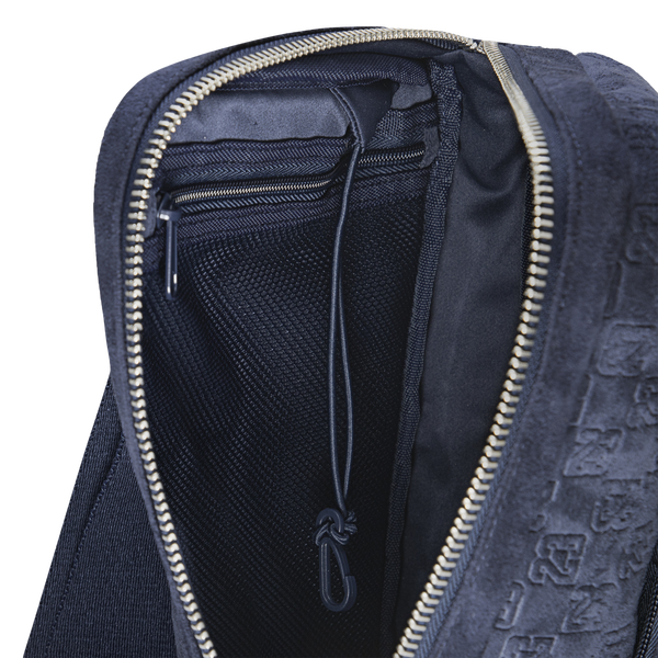 Jordan Suede Monogram Sling Bag - Navy/Navy - Image 4