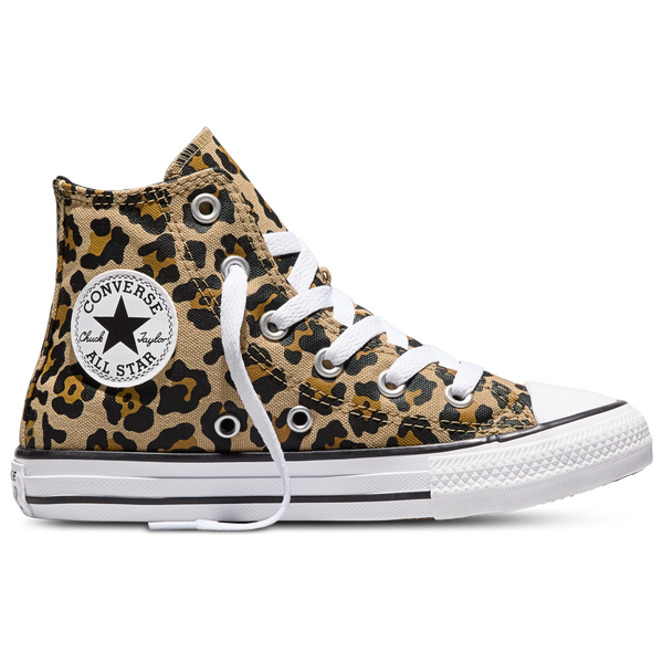Converse All Star Hi Leopard - Girls' Preschool - Brown/Black/White