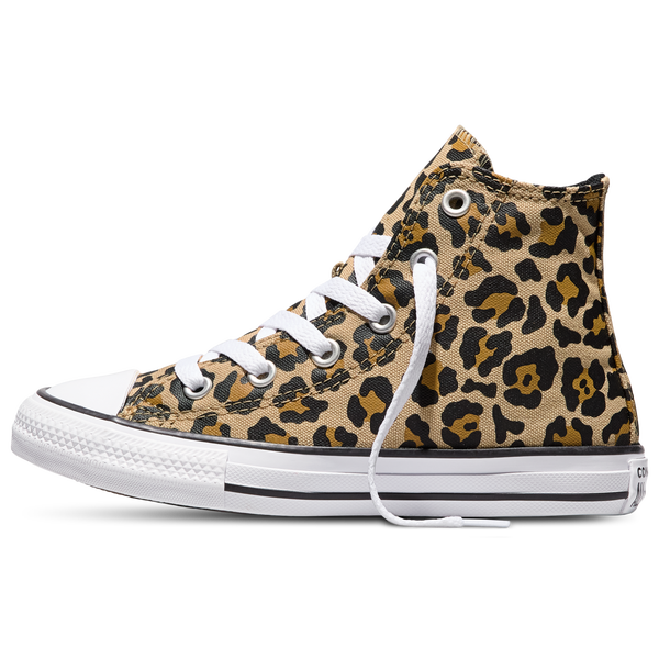 Converse All Star Hi Leopard - Girls' Preschool - Brown/Black/White - Image 2