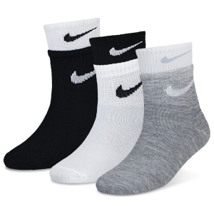 Nike Double Welt Ankle Sock 3 Pack - Girls' Preschool - Gray/Black/White