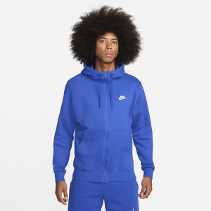 Nike Club Full-Zip Hoodie - Men's - Game Royal/Game Royal/White