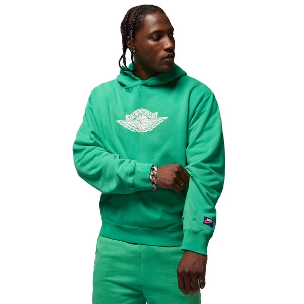 Jordan Rare Air Fleece Pullover Hoodie - Men's - Green/Tan