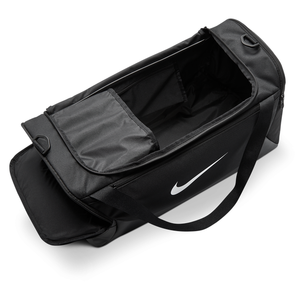 Nike Brasilia Small Duffel - Adult - Black/Black/White - Image 5
