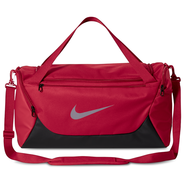 Nike Brasilia Small Duffel - Adult - Black/Reflective Silver/Tough Red