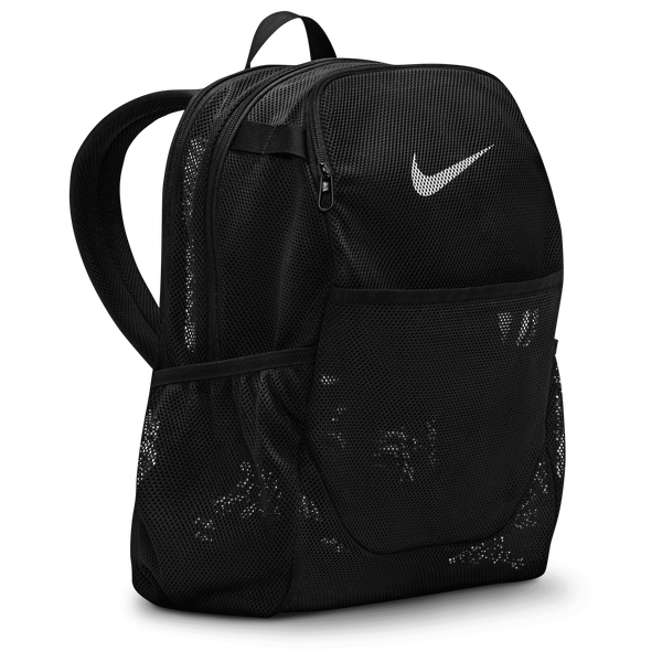 Nike Brasilia Mesh Backpack X - Adult - Black/Black/White - Image 3