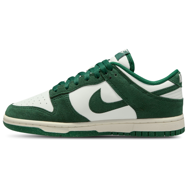 Nike Dunk Low - Women's - Summit/Gorge Green/Metallic Gold - Image 2