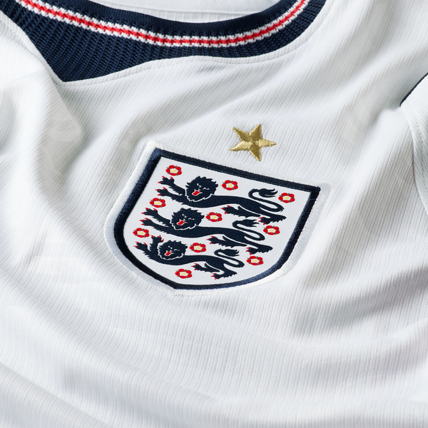 Nike England Home Replica Stadium Jersey - Men's - White/Speed Red/Obsidian - Image 4