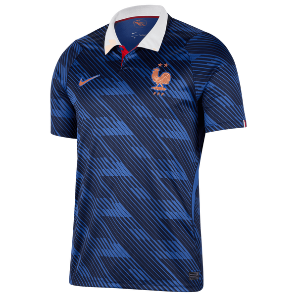 Nike France Home Replica Stadium Jersey - Men's - Game Royal/Blackened Blue/White