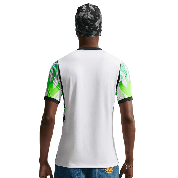 Nike Nigeria Away Replica Stadium Jersey - Men's - White/Green Glow/Black - Image 5