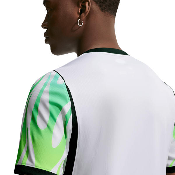 Nike Nigeria Away Replica Stadium Jersey - Men's - White/Green Glow/Black - Image 7